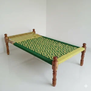 Premium Wooden Tightly Woven Rope Bed