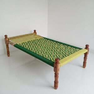 Premium Wooden Tightly Woven Rope Bed