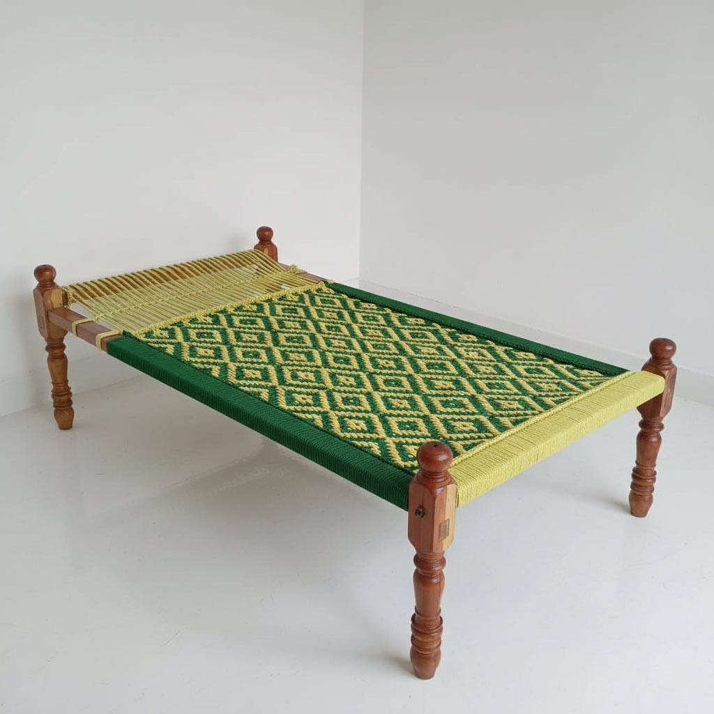 premium-wooden-tightly-woven-rope-bed