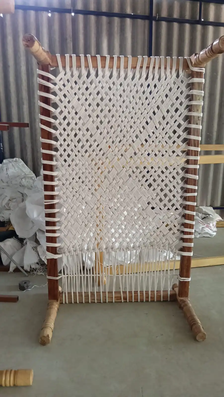 Premium White Color Rope Bed